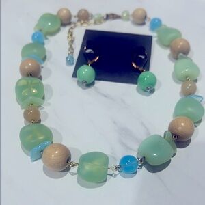 New Spring Mix Beaded Necklace & Earrings Set